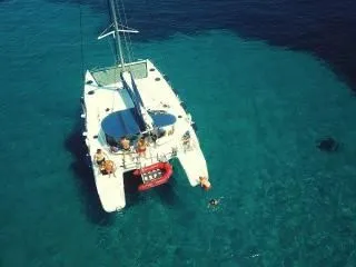 Rent a 11.9m Catamaran in Vlychada