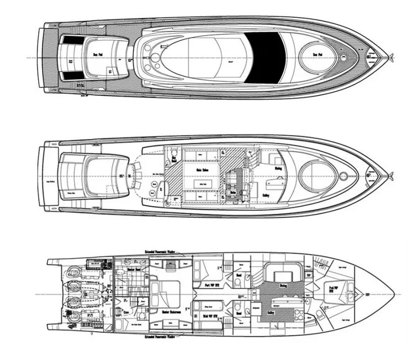 22.9m Miami 4 Cabin Motor Yacht Hire