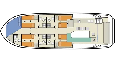 14.99m Le Mas d'Agenais House Boat Hire