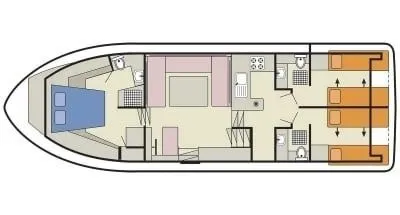 Charter a 12.8m 3 Cabin House Boat in St. Jean-de-Losne