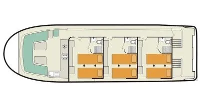 Explore Portiragnes on a 14.97m 3 Cabin House Boat Rental