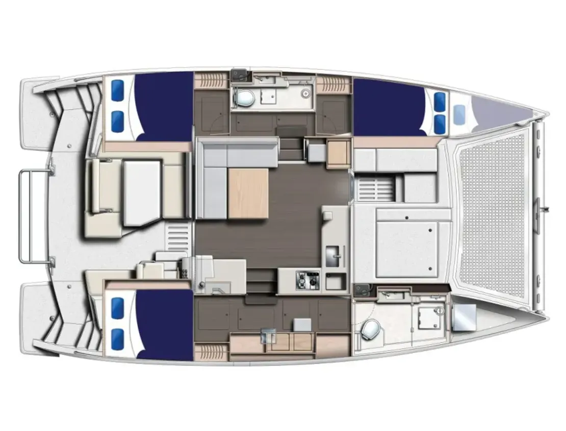 Charter a 11.99m Catamaran Leopard 40 in Uturoa