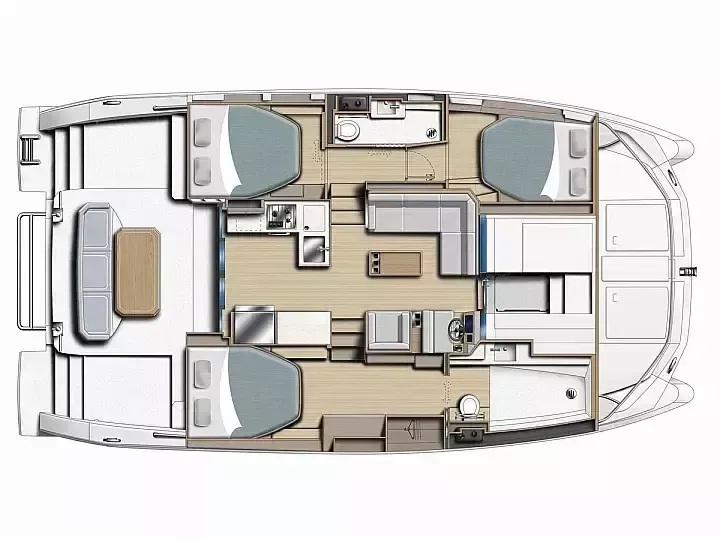 Explore Palm Cay on a 12.19m Rental Power Catamaran Leopard 40