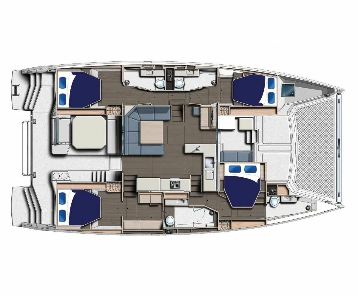 12.67m Procida 4 Cabin Catamaran Hire