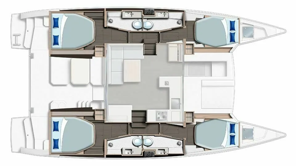 Explore Rodney Bay Village on a 12.67m Rental Catamaran Leopard 42