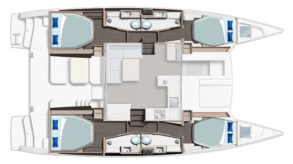 Explore Rodney Bay Village on a 12.67m Rental Catamaran Leopard 42