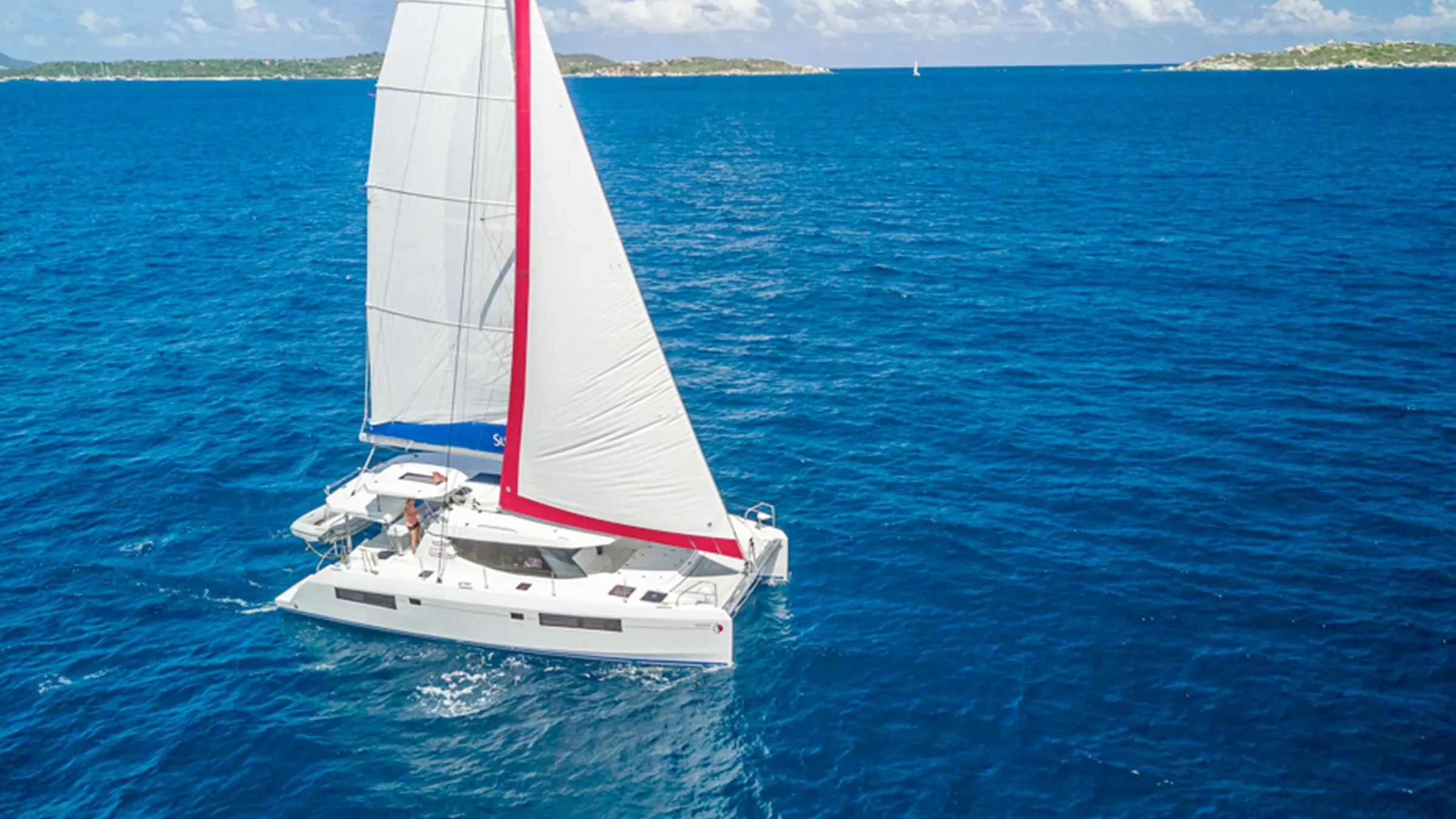 Explore Rodney Bay Village on a 13.72m Rental Catamaran Leopard 45