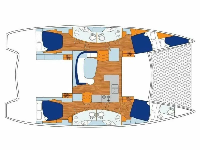 13.72m Pa Klok 5 Cabin Catamaran Hire