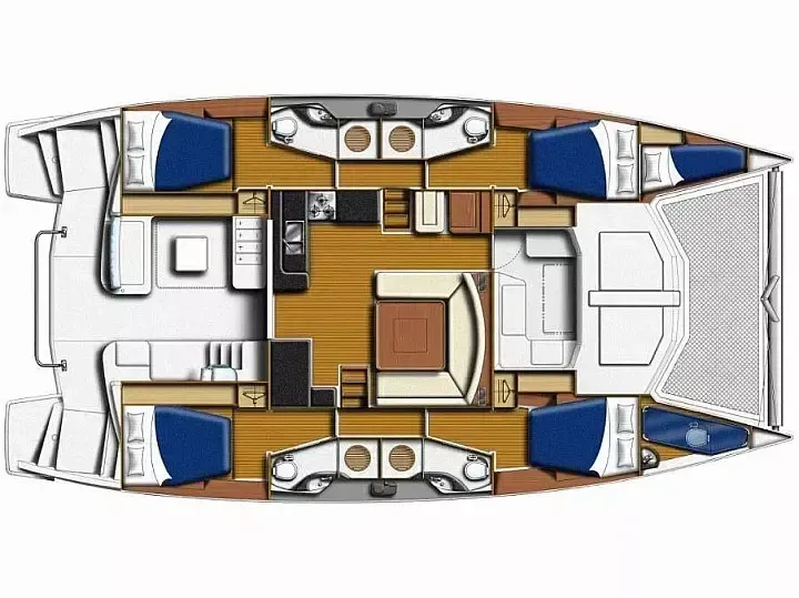 14.75m Downtown Nassau Leopard 48 Catamaran Hire