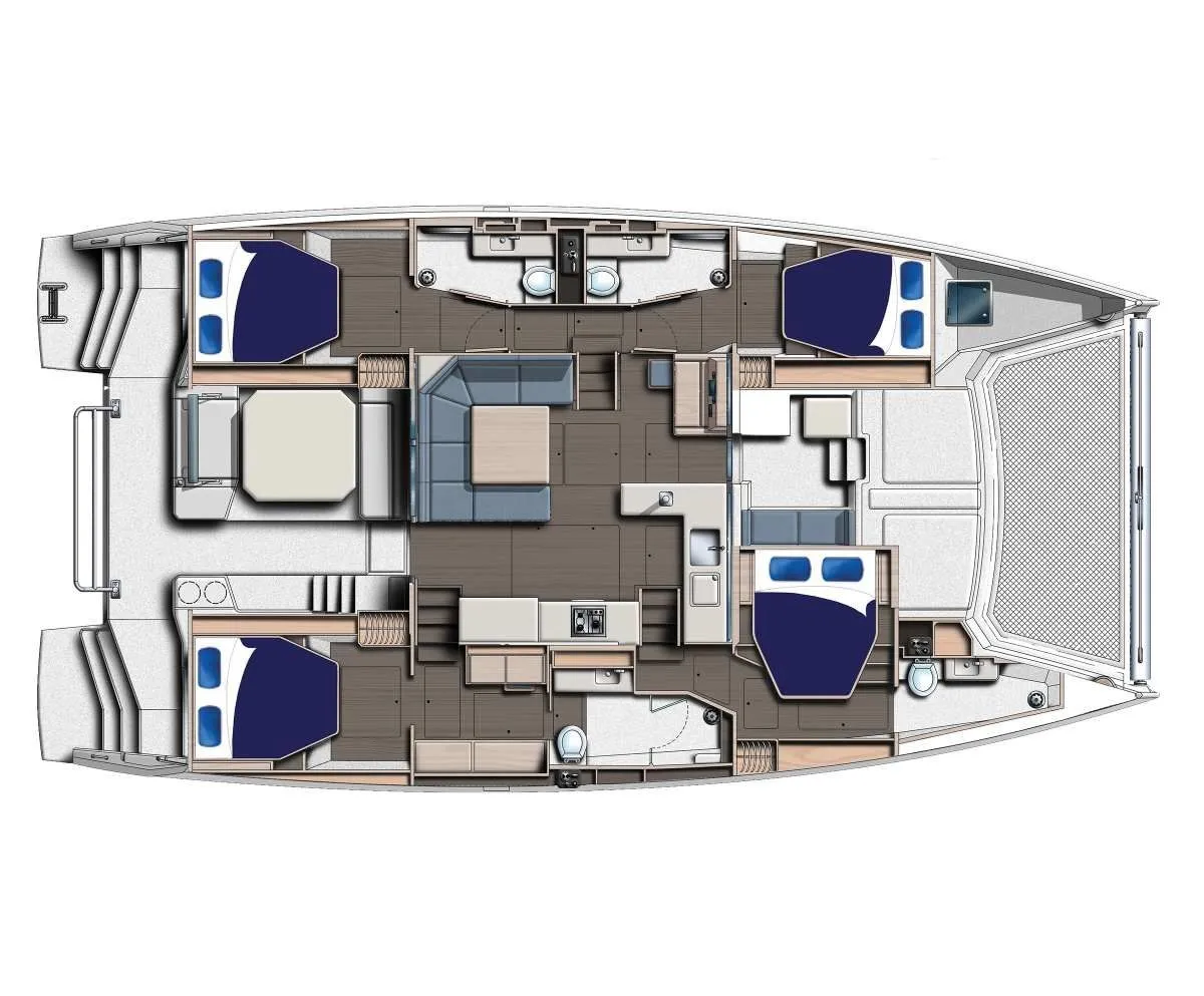 Charter a 15.4m Leopard 50 in Marina