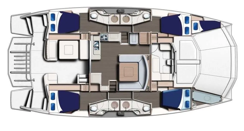 15.54m Athens Leopard 51 PC Power Catamaran Hire