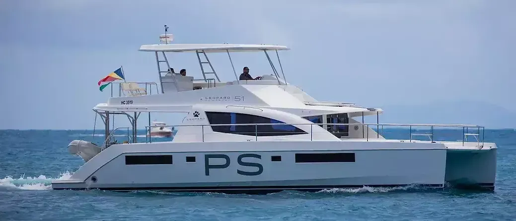 Explore Eden Island on a 15.64m Leopard 51 Power Catamaran Rental