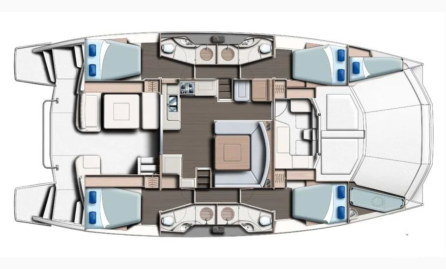 Charter a 15.54m 4 Cabin Power Catamaran in Blowing Point