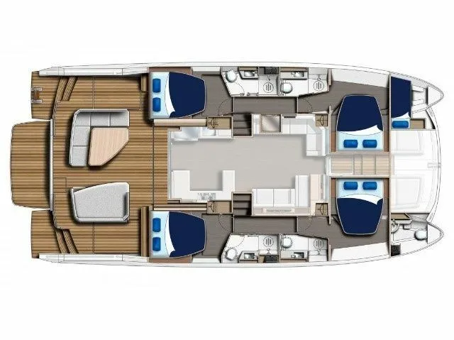 Rent a 16.18m Power Catamaran Leopard 53 in Road Town