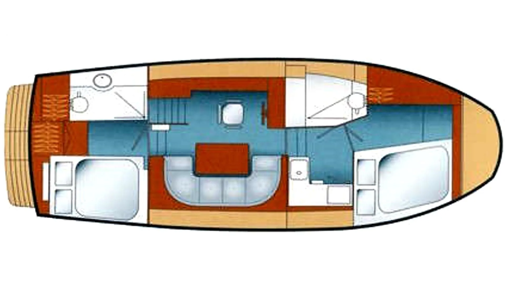 10.1m Zehdenick 2 Cabin House Boat Hire