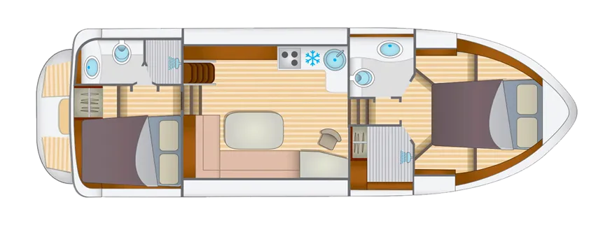 Charter a 10.7m 2 Cabin House Boat in Corbigny