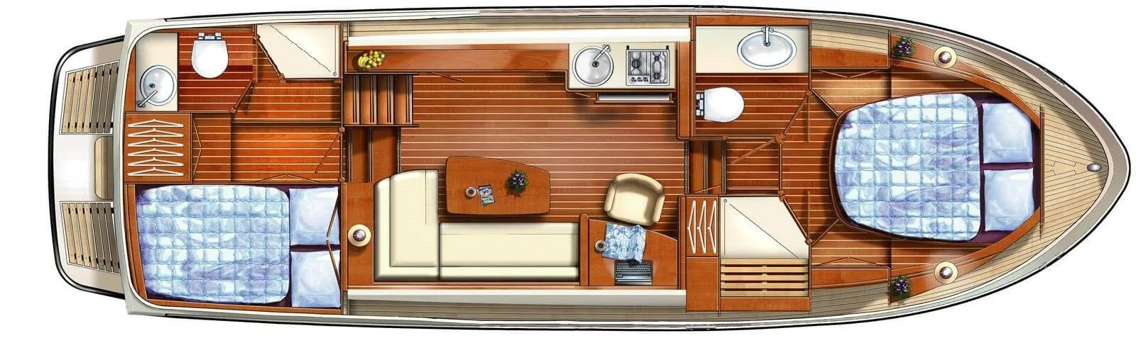 Charter a 10.7m 2 Cabin House Boat in Vermenton