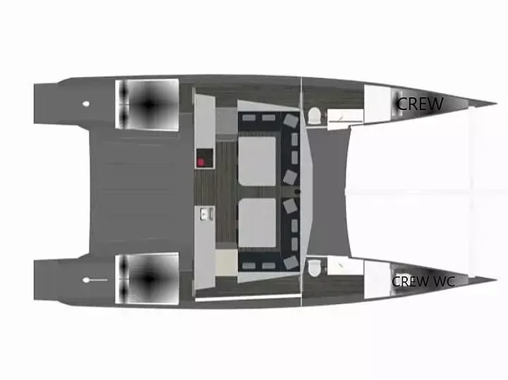 Rent a 14.2m Power Catamaran Luna 47 Power in Split
