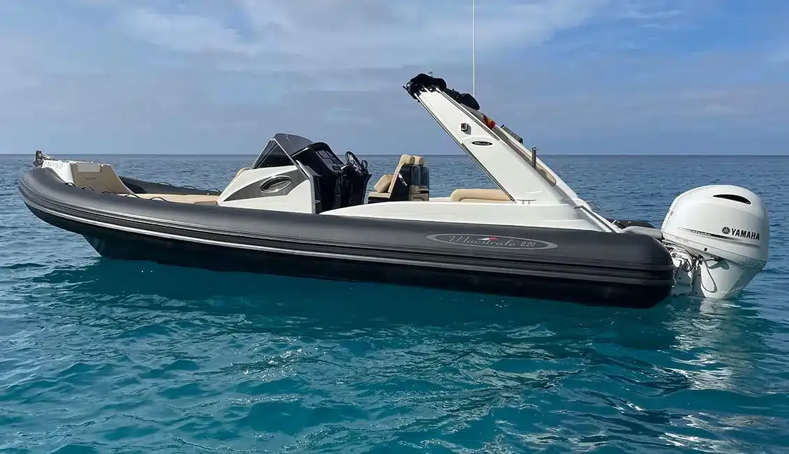 Explore Port d'Andratx on a 8.6m Maestrale 820 Twin Motor Boat Rental