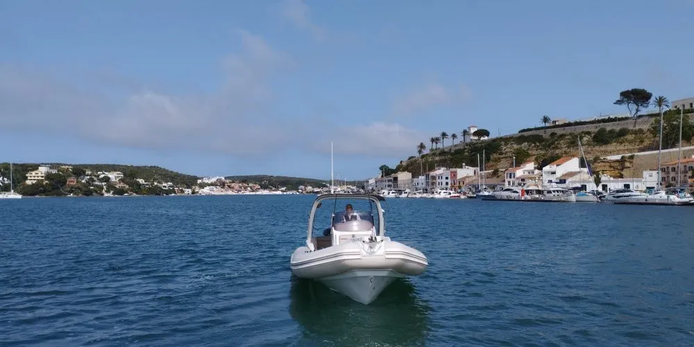 Explore Mahón on a 9m Maestrale 860 Motor Boat Rental