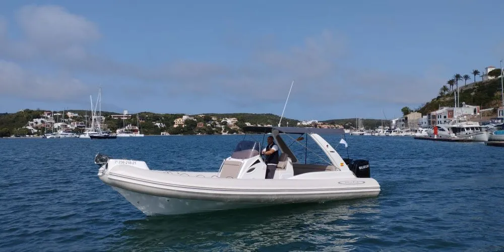 Explore Mahón on a 9m Maestrale 860 Motor Boat Rental
