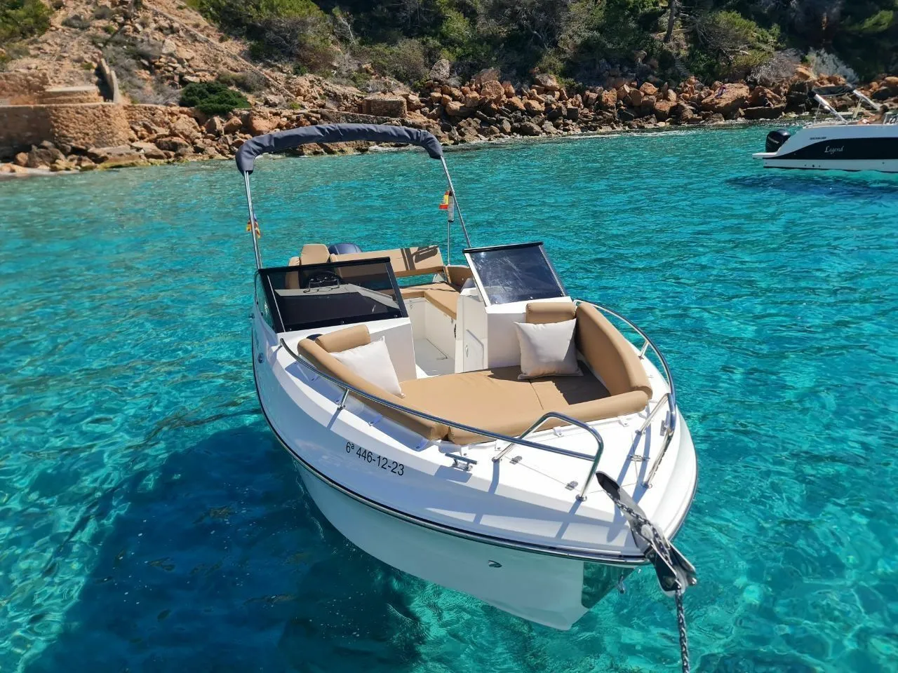 Explore Santa Ponça on a 6.5m Rental Motor Boat Mareti 650 Bowrider
