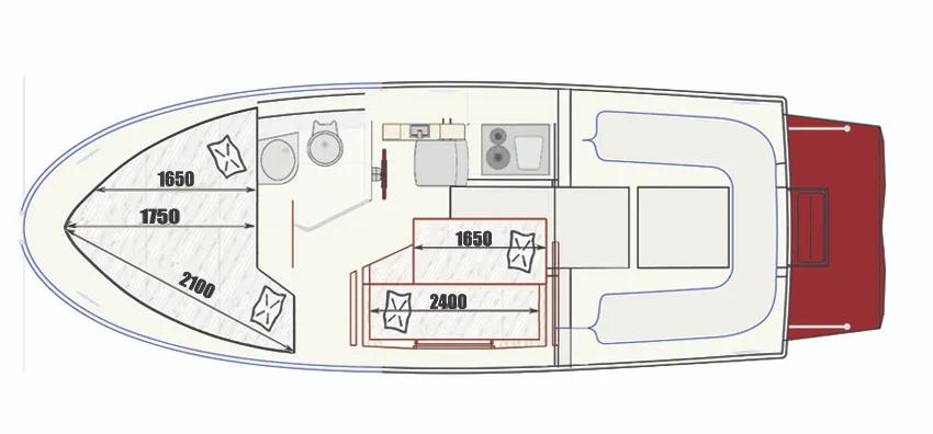 Rent a 7m Motor Yacht in Węgorzewo