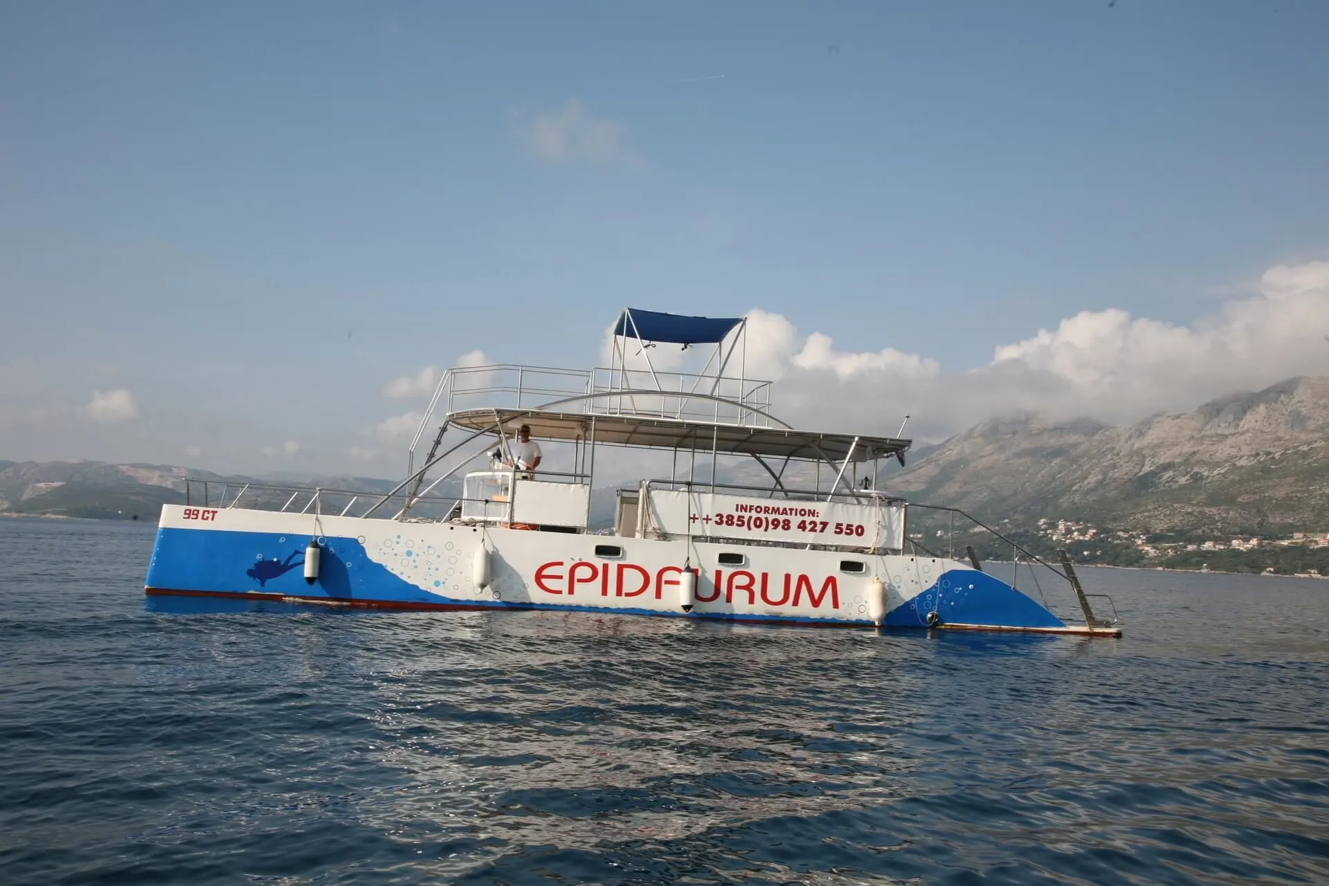 Explore Dubrovnik on a 17.15m Rental Monte Marine Cat 17 Party