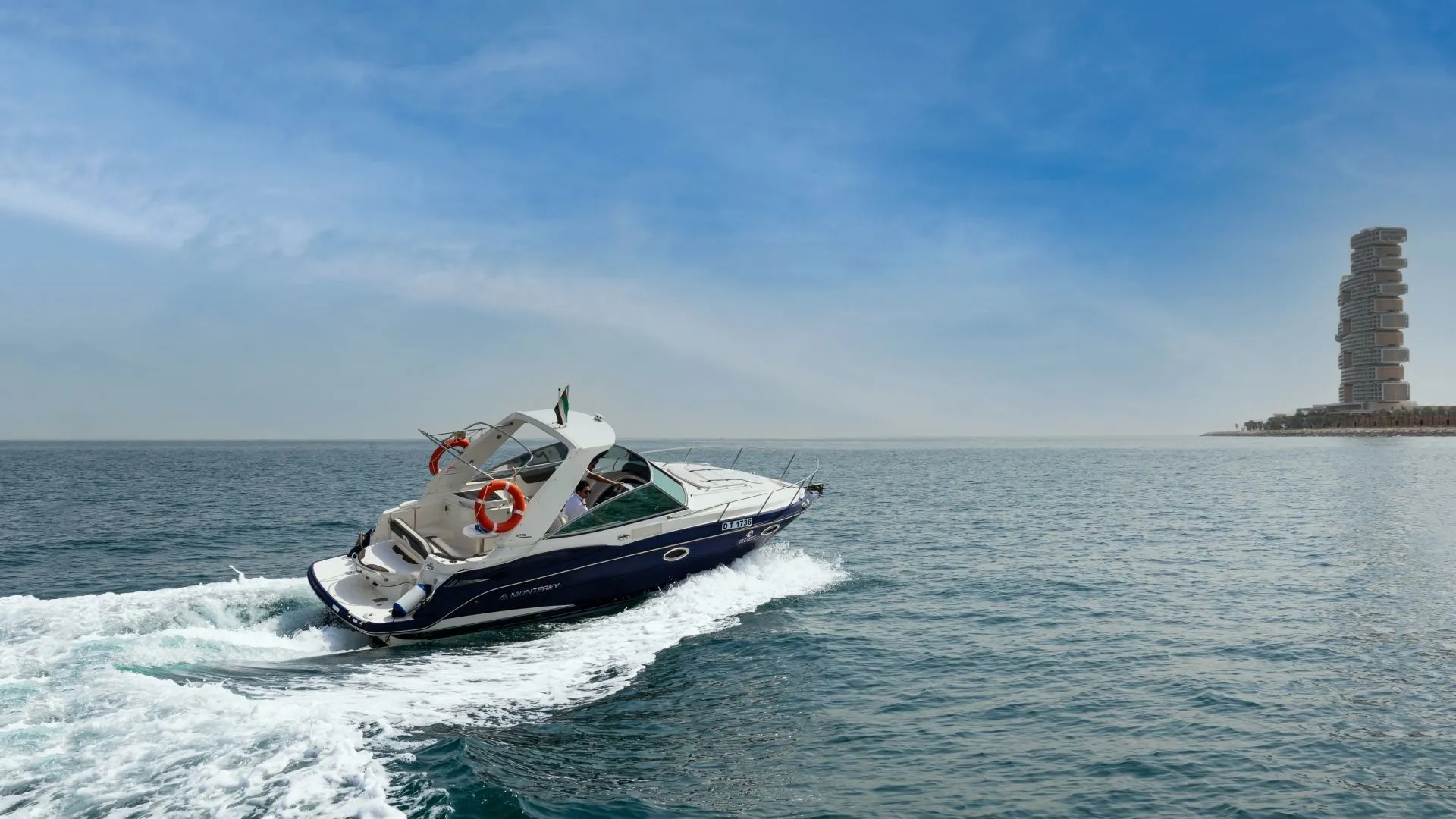 Explore Dubai on a 8.4m Rental Motor Boat
