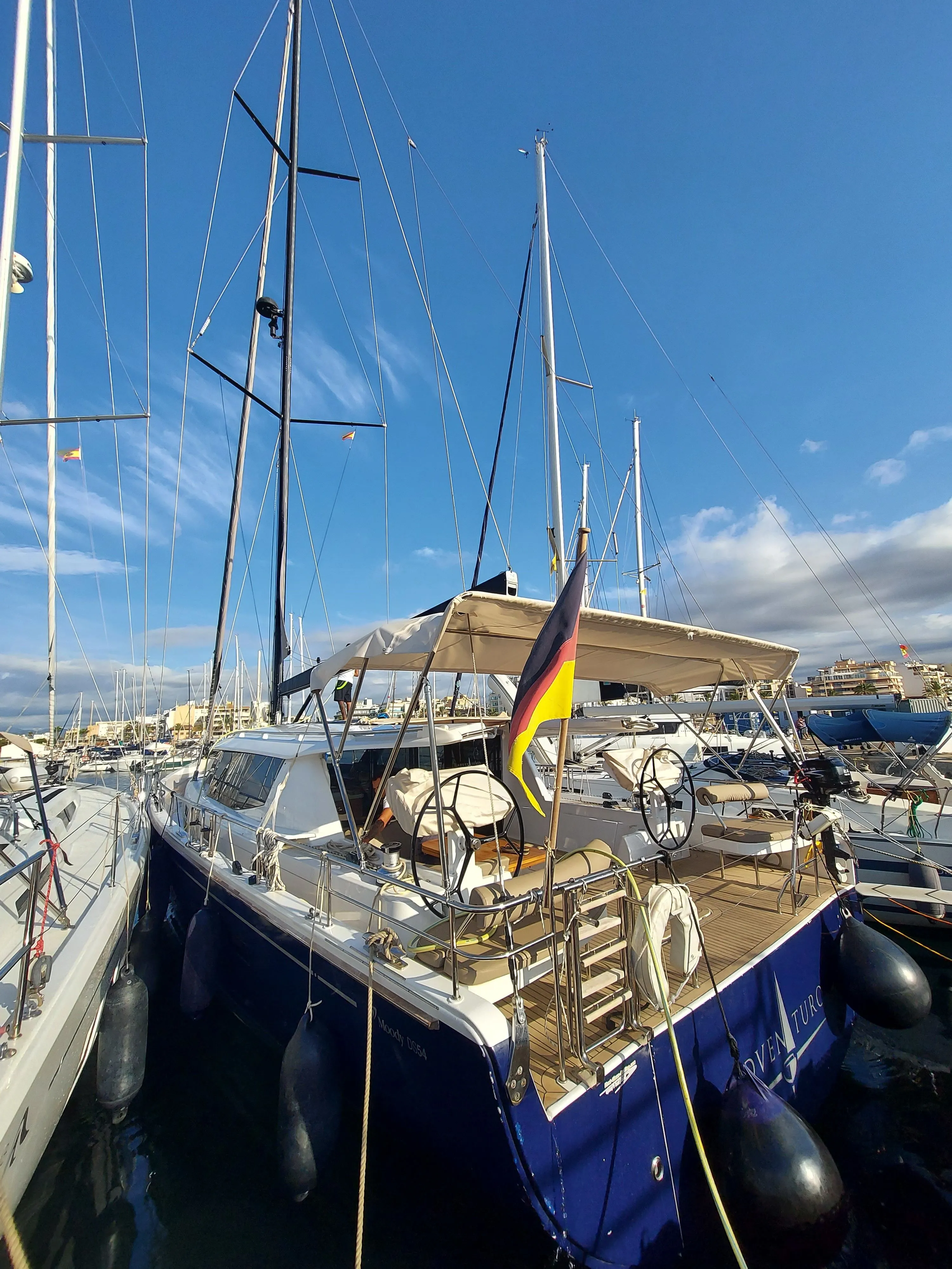 Explore Can Pastilla on a 17.1m Rental Sailing Yacht Moody 54