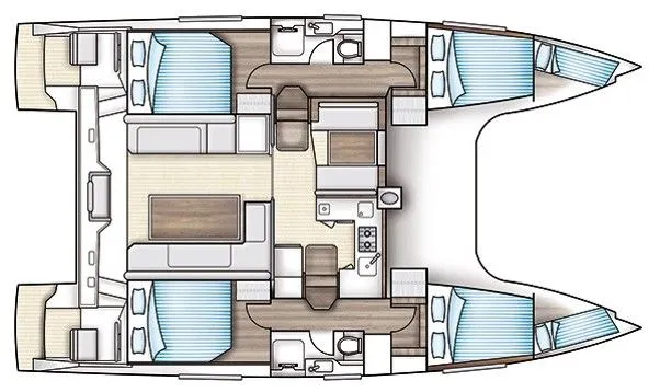 Explore Jezera on a 11.98m 6 Cabin Catamaran Rental