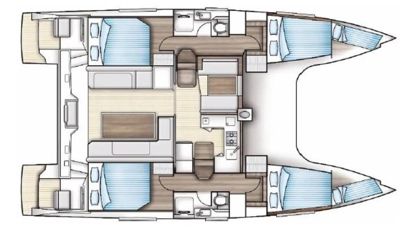 Rent a 11.99m 6 Cabin Catamaran in Elliniko
