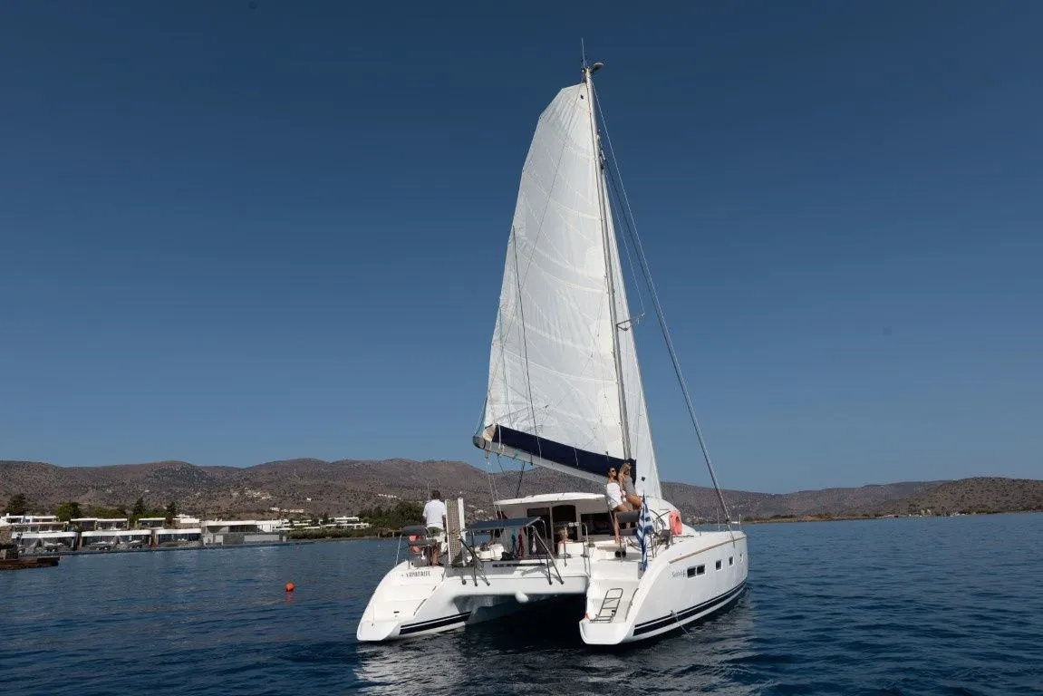 Explore Agios Nikolaos on a 13.47m Rental Catamaran Nautitech 44