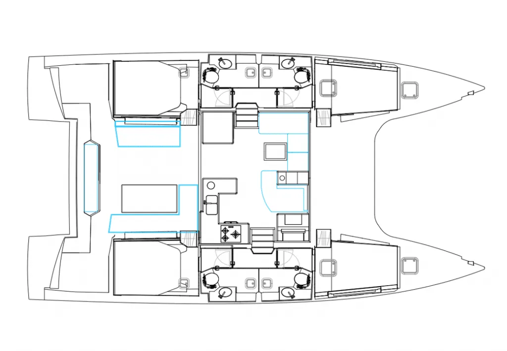 Charter a 13.71m Catamaran Nautitech 46 Fly in Ribishi