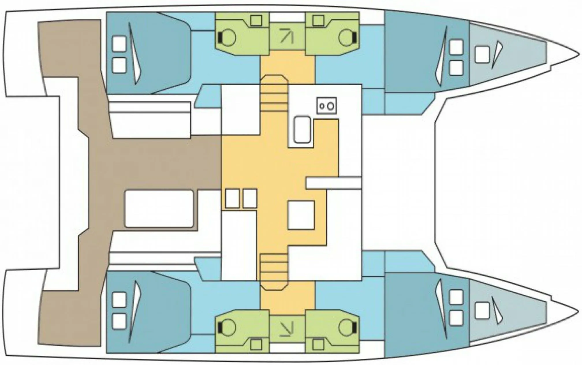 Explore Roses on a 13.91m 6 Cabin Catamaran Rental
