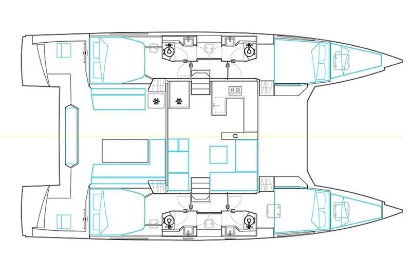 Rent a 13.79m Nautitech 46 Fly Catamaran in Cagliari