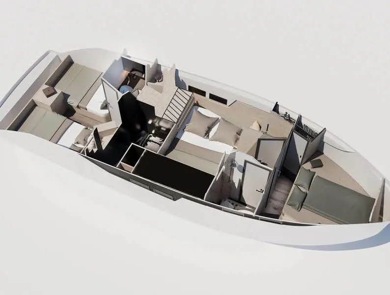 Explore Węgorzewo on a 10.3m Nikhen Aquasun 34 Motor Yacht Rental