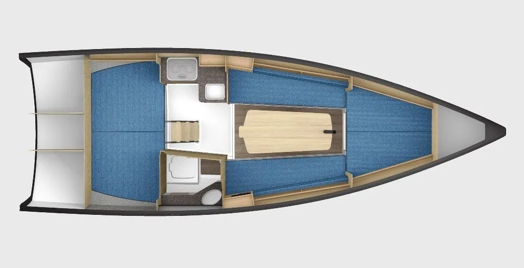 7.2m Elblag 2 Cabin Sailing Yacht Hire