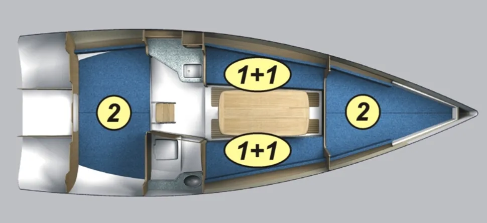 Charter a 9.44m 2 Cabin Sailing Yacht in Elblag
