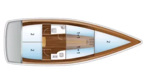 10.45m Bogaczewo 3 Cabin Sailing Yacht Hire