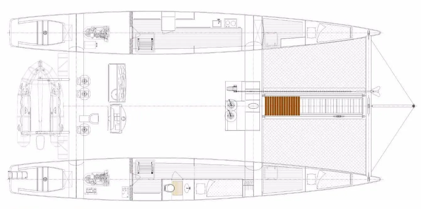 Explore Papeete on a 15.5m Rental Ocean Voyager 53