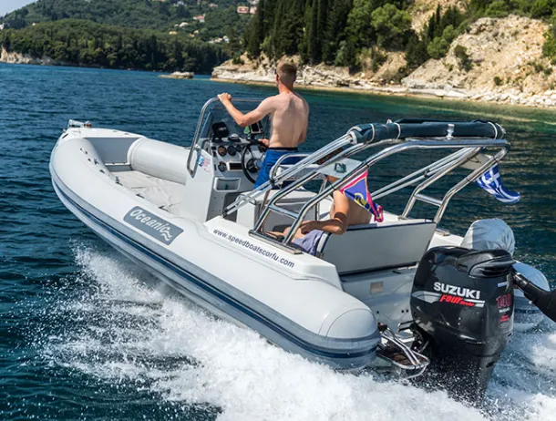 Explore Gouvia on a 6m Rental Oceanic 600