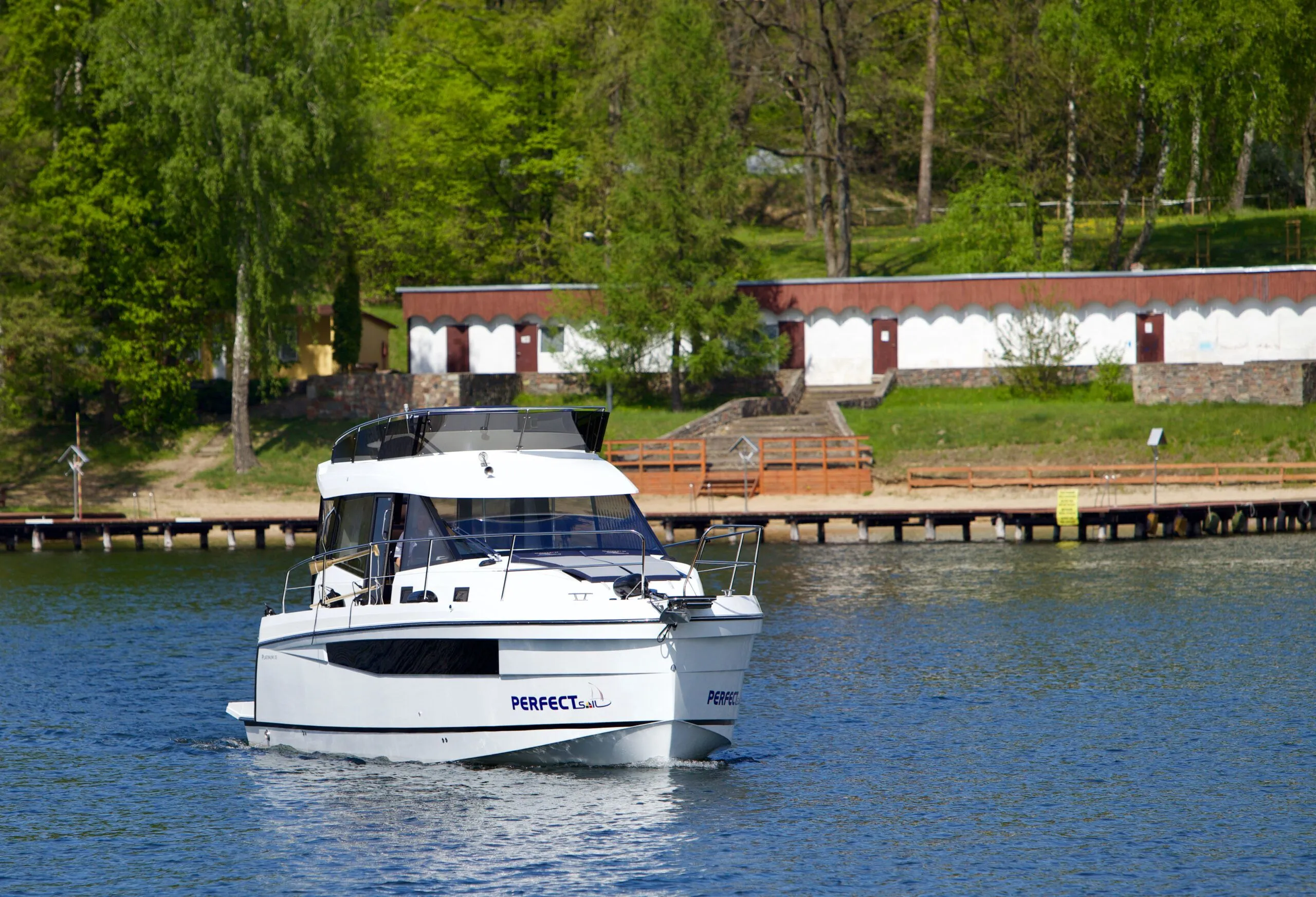 Explore Gizycko on a 10.38m Rental Boat