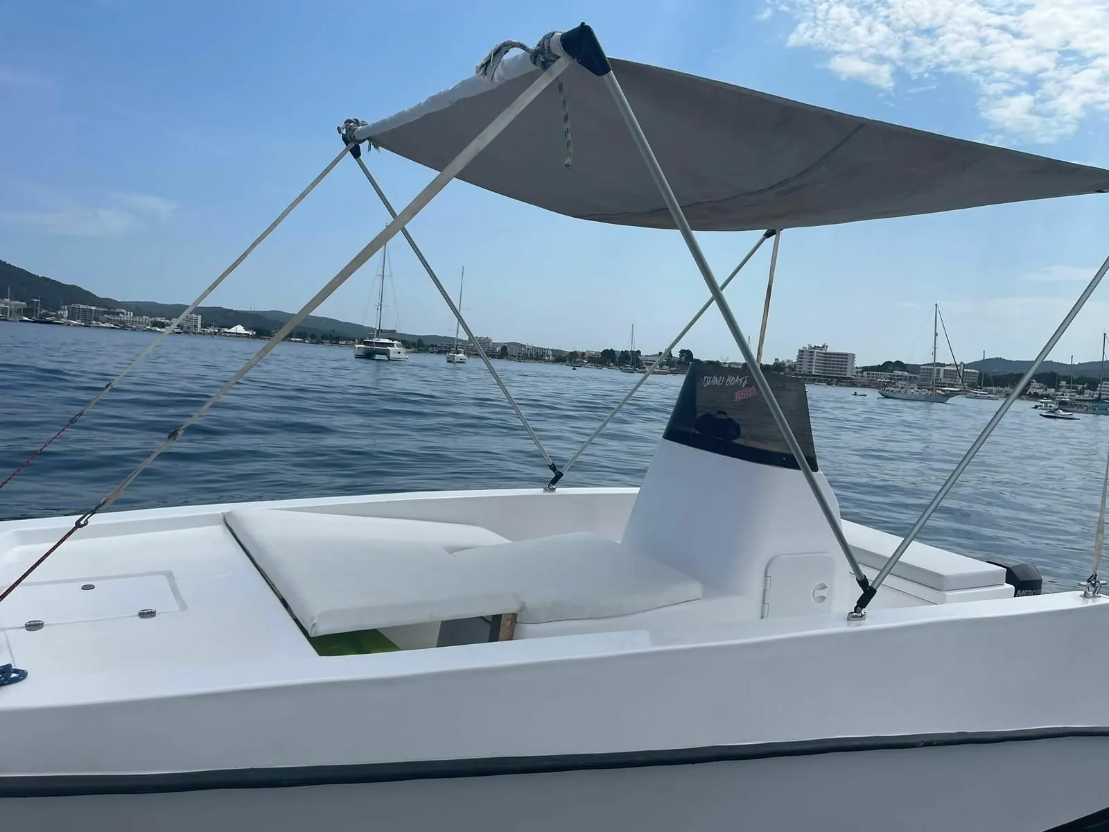 Explore Sant Antoni de Portmany on a 4.9m Rental Motor Boat