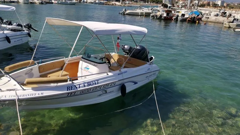 Explore Chania on a 5.5m Rental Motor Boat