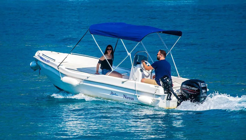 Explore Nydri on a 5m Olympic Lux Motor Boat Rental