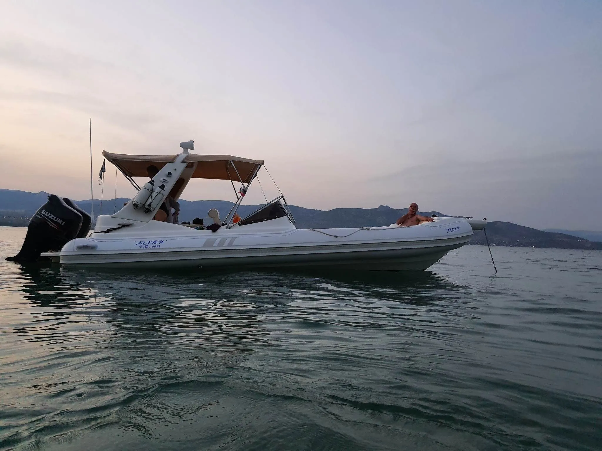Explore Zakynthos Town on a 9.2m Orizon 795 Motor Boat Rental