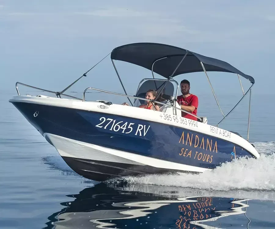 Explore Rovinj on a 6.3m Orizzonti Andromeda Motor Boat Rental