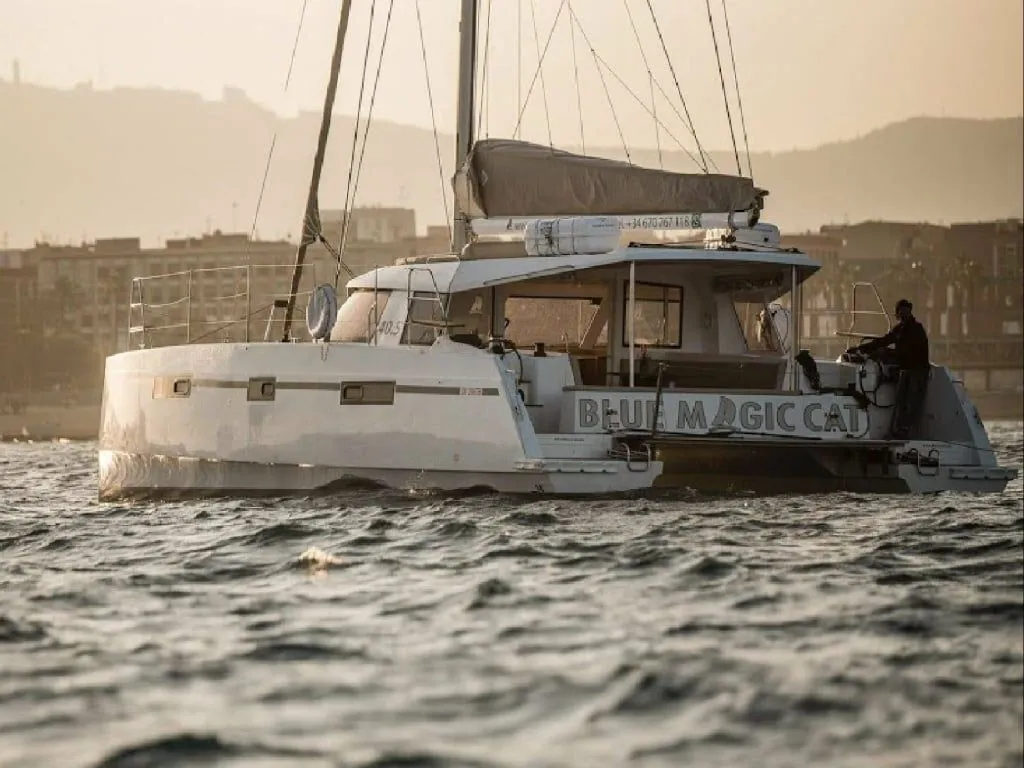 Explore Barcelona on a 14.02m 3 Cabin Catamaran Rental