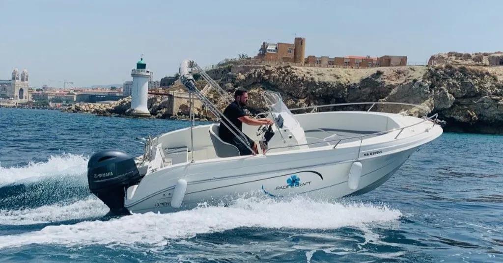 Explore Marseille on a 5.45m Pacific Craft 545 Open Motor Boat Rental